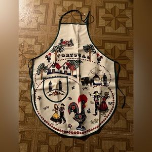 PORTUGAL APRON w/ Pocket Folk Art